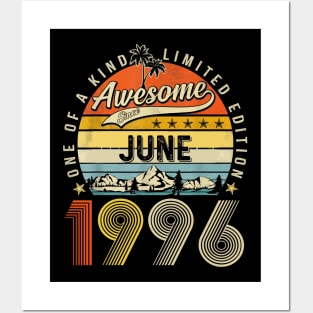 Awesome Since June 1996 Vintage 27th Birthday Posters and Art